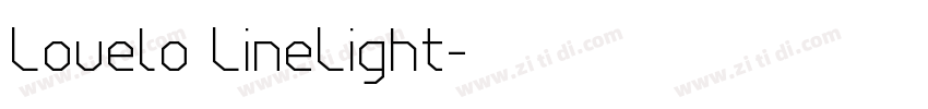 Lovelo LineLight字体转换